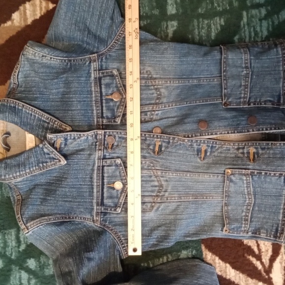 Eddie Bauer Jean Button Jacket Classic Vintage Trucker Look Womens Small - Picture 6 of 8